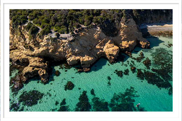 The Pillars (White Frame) - Mornington Peninsula Wall Art